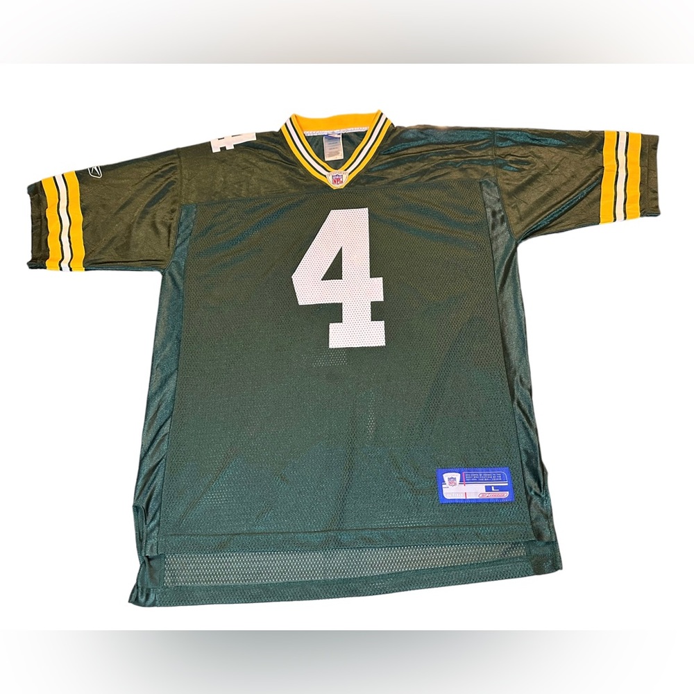 VINTAGE reebok men’s greenbay packers brett favre #4 jersey size large
